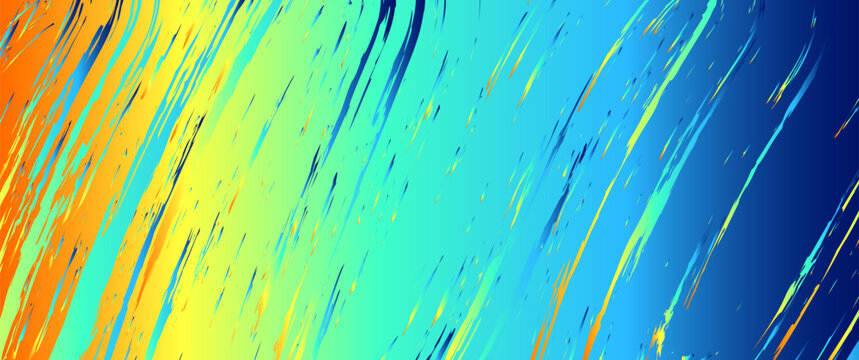Multi-color abstract splash background with a vibrant orange, lemon, and cyan-blue gradient. A diverse, rainbow-spectrum texture for versatile creative use.