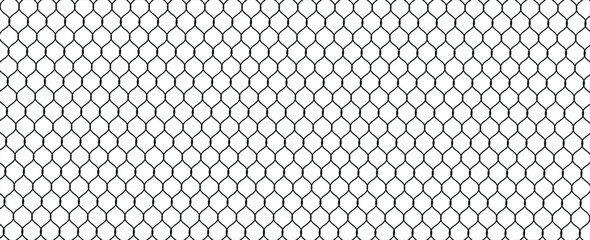 Fishing net seamless pattern. Mosquito protection flying insect plastic net. Football gates mesh texture. Basketball hoop pattern. Chain link fence. Vector illustration on white background. eps 10 © Yuyud