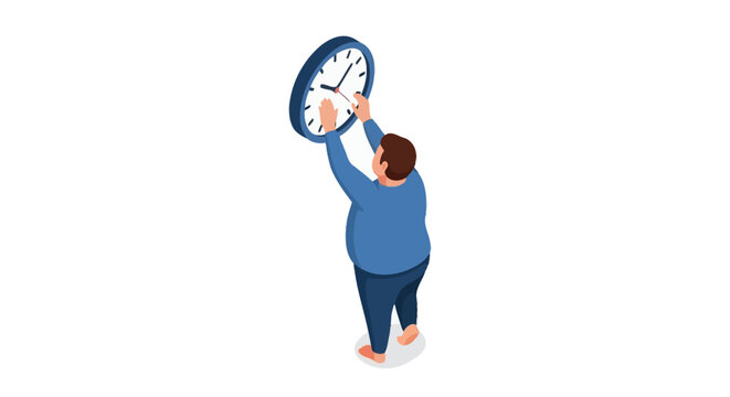 Person Adjusting Clock - Time Management and Punctuality Concept.