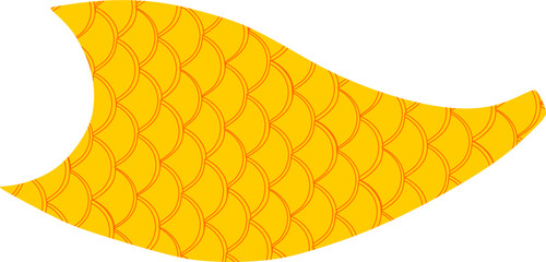 Seamless Yellow Fish Scale Pattern Background.suitable for wallpaper, fabric, wrapping paper, textile, packaging, digital backgrounds, and creative graphic design projects. © Budiawan