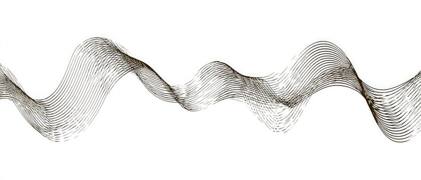 Abstract wavy line pattern vector illustration on white background