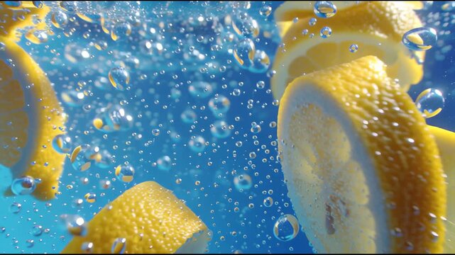 レモンと炭酸水の動画