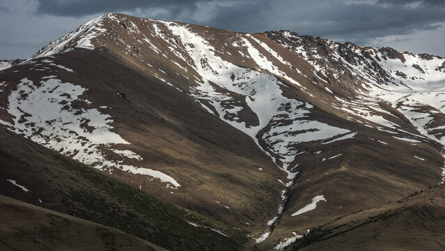 Landscape Kazachstan, Assi, mountain, trees, snow, clubs, green, alps, peak,