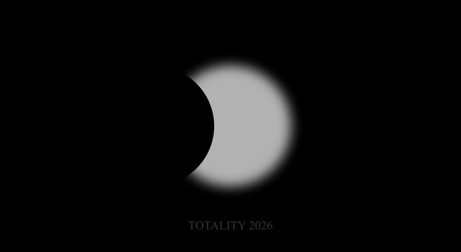 Solar eclipse totality 2026 astronomy event celestial animation