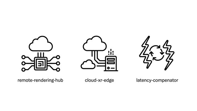 Cloud computing icons with network and server connection continuous integration continuous delivery code repository computing connection internet technology download transfer architecture