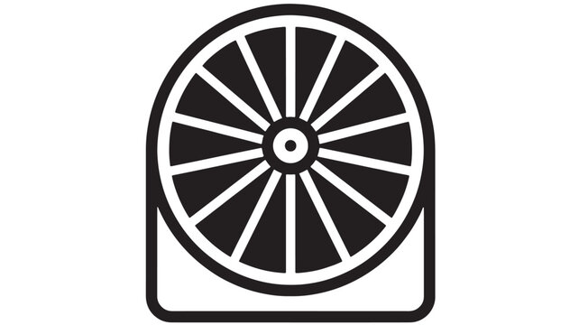 Speaker icon with circular woofer and radial sound waves symbolizing audio technology and pro sound systems