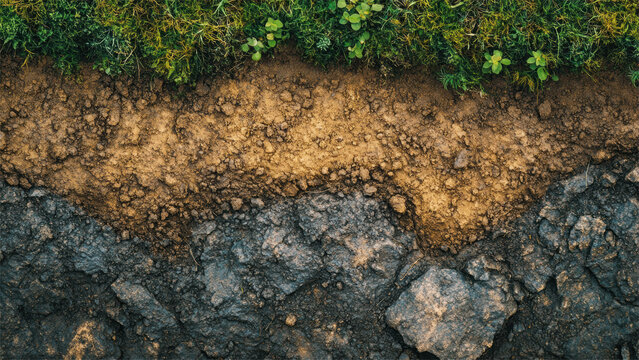 Layered Soil Ground Texture Background