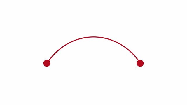 Minimalist Red Arching Indicator Motion Graphic Asset for Modern UI Data Visualization