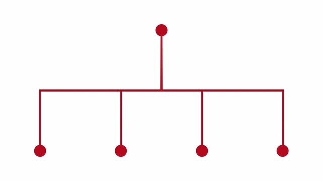 Animated Red Minimalist Line Callout with Circular Point for Highlighting Video Content Elements