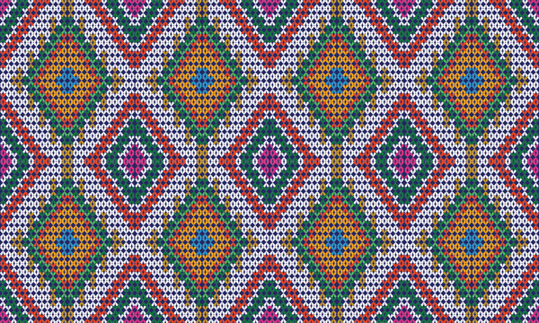 colorful mosaic tiles


Nordic knit pattern with diamond medallions,  ideal for fabric print, cross stitch design, sweater design, folk textile, clothing and digital craft projects


