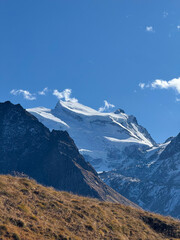 Fototapeta premium Grand Combin Massif – Glaciated Alpine Peaks, Valais, Switzerland