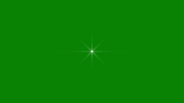 Glitter sparkle animated green screen,Glowing and twinkling star motion graphics style effects Vector, twinkling blinking star effects on transparent alpha channel seamless 4K loop