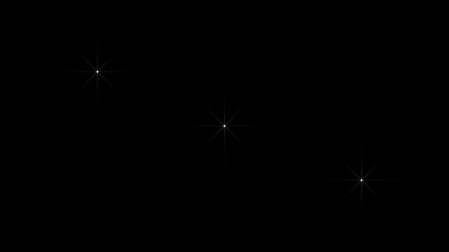 2D Animation, Ultra High Definition, doodles , stars blinking glowing shinning stars.Sparkling twinkle stars doodle style animation,  black screen background 4k video.