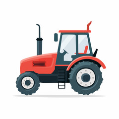 Obraz premium Red Tractor Illustration