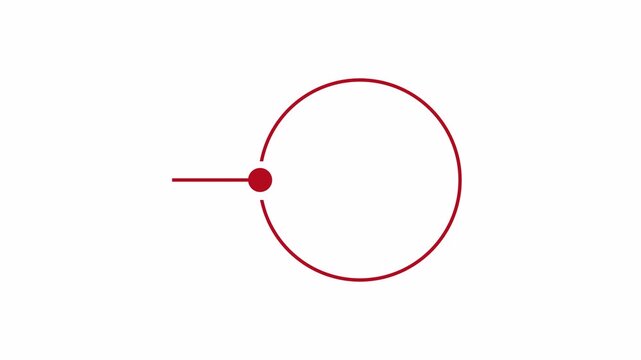 Dynamic Red Circular Callout Animation with Point and Line for Video Editing