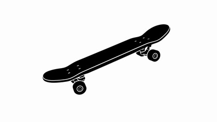 Freedom life style Black skateboard, skateboard icon, vector skateboard, blackboard illustration, sports equipment Vactor EPS © Alif