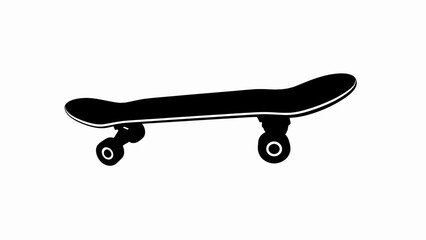 Freedom life style Black skateboard, skateboard icon, vector skateboard, blackboard illustration Vactor EPS © Alif