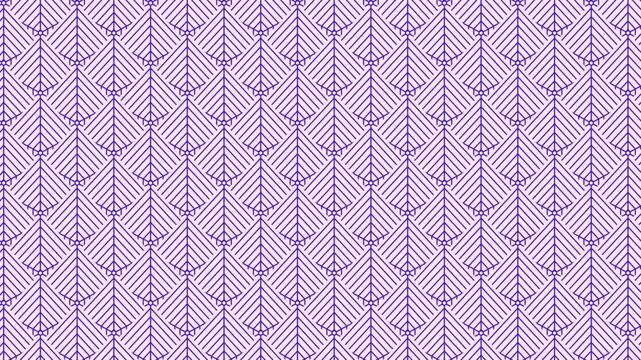 Seamless geometric pattern with purple diamond shapes and line art texture on a light background