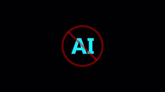 AI automation workflow digital code looped animation in 4K animation with alpha channel AI automation animation on transparent background 