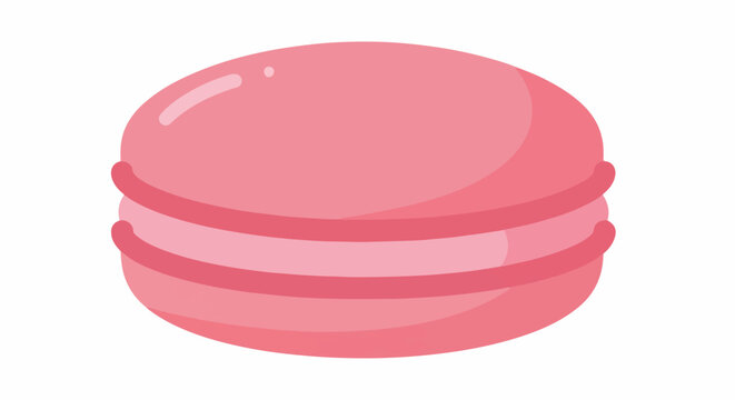 Simple pink dessert with creamy filling, a round, sweet treat