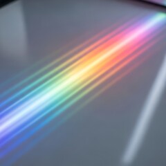 Obraz premium Rainbow light beams, colorful spectrum, prismatic effect, abstract background