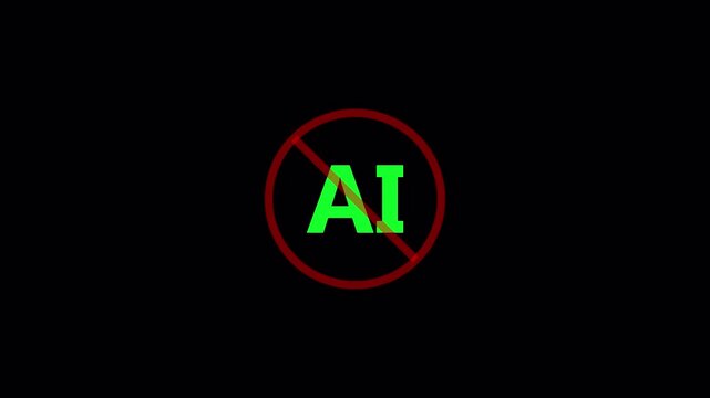 AI automation workflow digital code looped animation in 4K animation with alpha channel AI automation animation on transparent background 