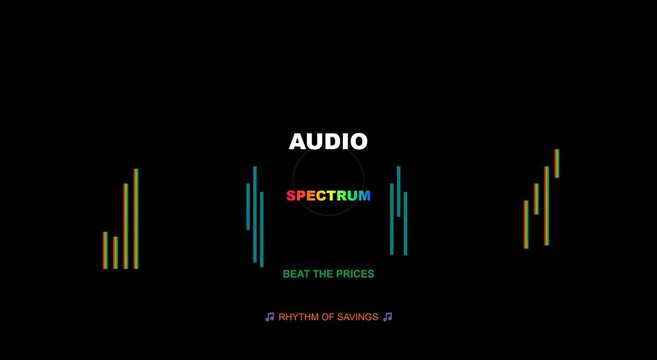 Dynamic audio spectrum visualizer for music beats and sound animation