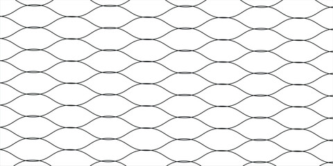Fishing net seamless pattern. Mosquito protection flying insect plastic net. Football gates mesh texture. Basketball hoop pattern. Chain link fence. Vector © Febyola