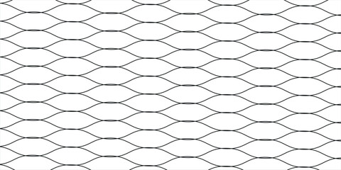 Fishing net seamless pattern. Mosquito protection flying insect plastic net. Football gates mesh texture. Basketball hoop pattern. Chain link fence. Vector © Febyola