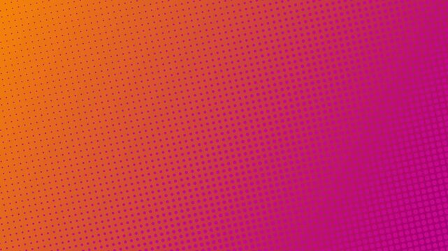Abstract halftone background with orange to purple gradient