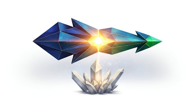 A diamond and a diamond with the sun shining behind it