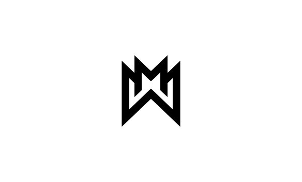 WM initial letters logo or WM monogram