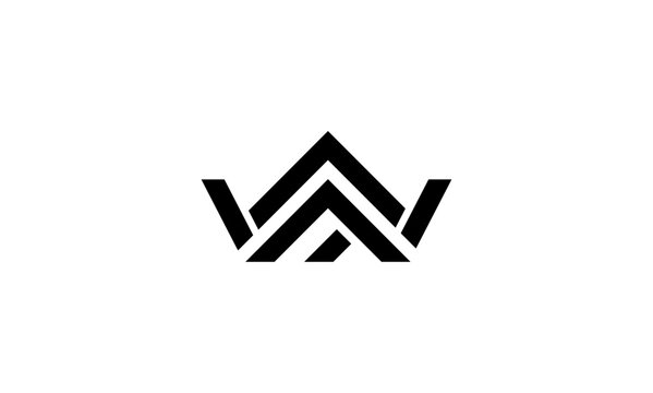 WM initial letters logo or WM monogram