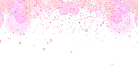 Obraz premium Pink Circle Bokeh Glitter Overlay PNG, Sparkle Dust Transparent Background, Luxury Bokeh Light Effect