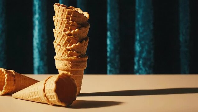 Ice Cream Cone Still Life - A Sweet Treat Composition.
