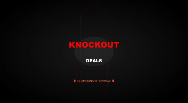 Knockout deals championship savings motion for retail promotion animation
