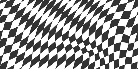 Obraz premium WebHarlequin seamless pattern. Geometric background with with black and white rhombus. Circus or masquerade ornament. Vector flat illustration.Eps10
