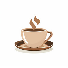 Obraz premium Minimalist Ceylon Tea Cup Icon Vector Design