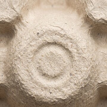 Macro raw unbleached molded pulp sustainable packaging texture