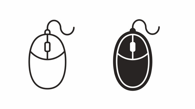 Computer mouse icon for digital devices and technology with technology, computer