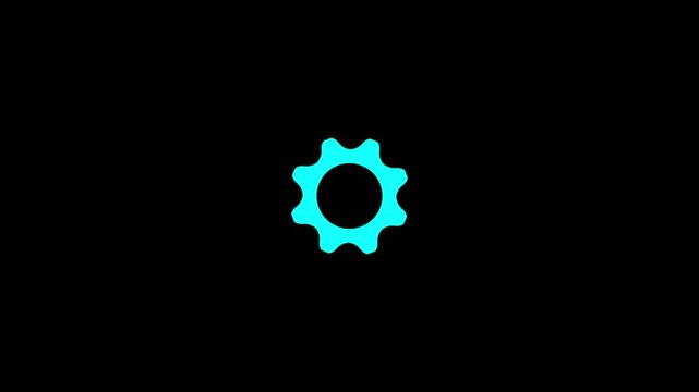 sign color Setting Icon vector illustration. Gear Sign icon or Cog settings sign for web and app. Simple black setting gear icon isolated on black background.
