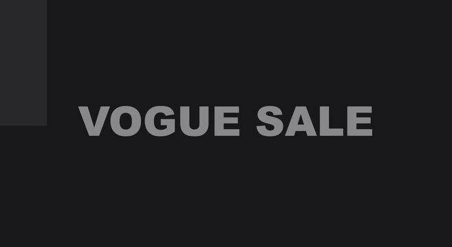Vogue sale minimalist typography motion for fashion promotions animation