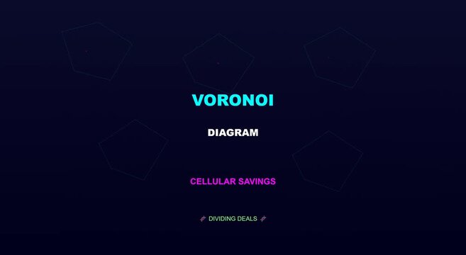 Voronoi diagram cellular savings abstract geometric motion animation