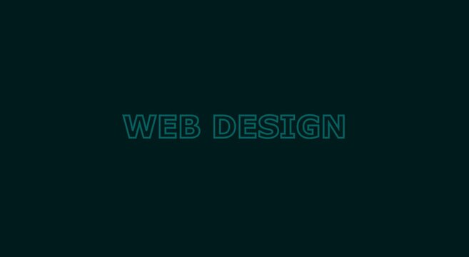 Web minimalist typography motion on dark animation background