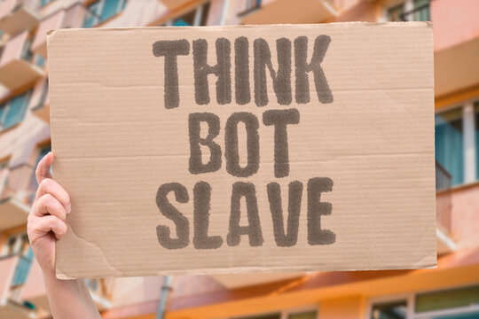 "Think Bot Slave" AI systems designed to reason are legally classified as owned commodities. AI. SYSTEMS. REASON. LEGALLY. COMMODITIES.