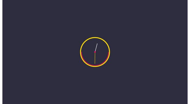 Minimalist animated clock loading timer for digital interface animation