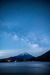 Fototapeta premium 富士山と天の川