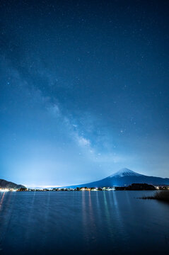 富士山と天の川
