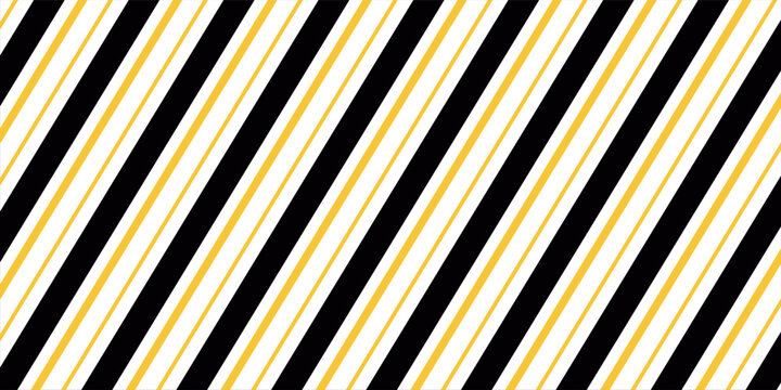 Seamless pattern of diagonal black, yellow, and white hazard stripes. Industrial warning background for safety and construction design.