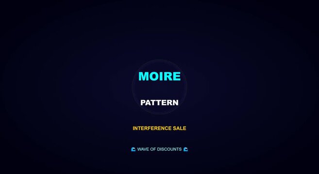 Moire pattern interference sale background, with dynamic wave animation